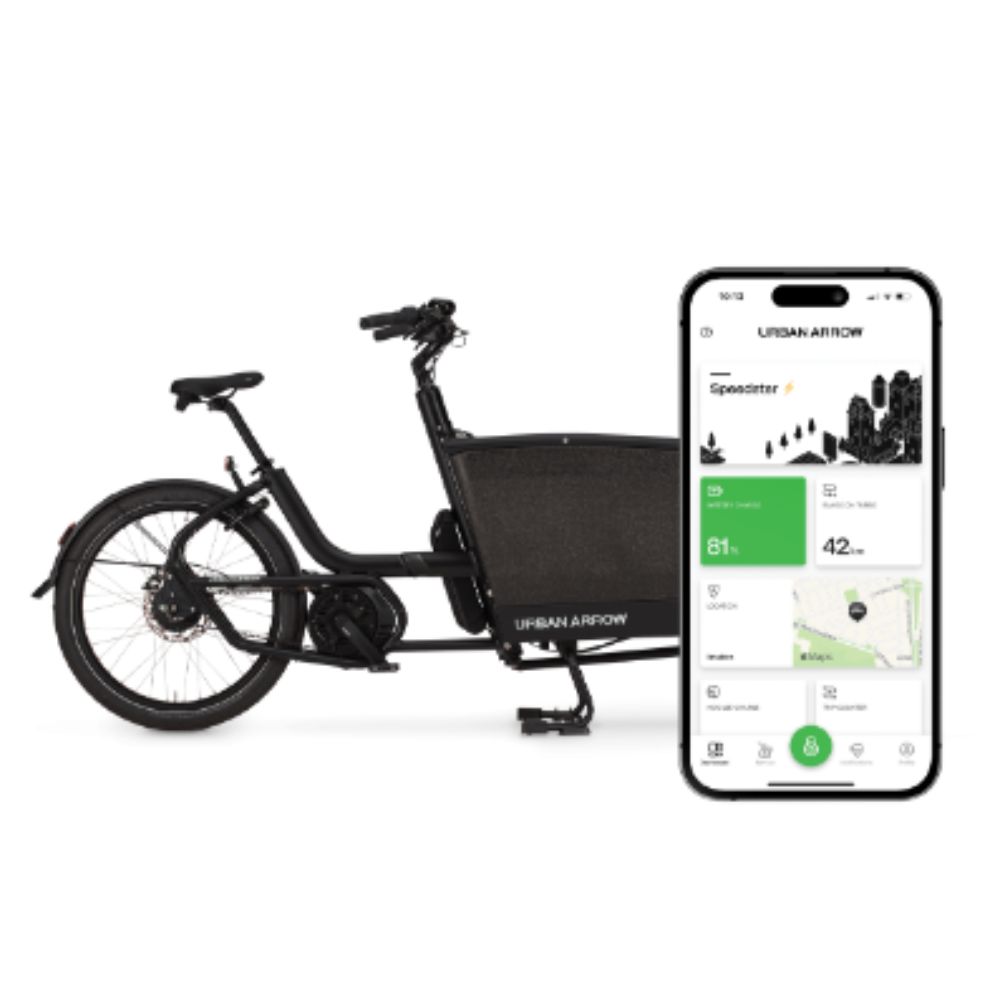 Bike Totaal Krimpen - Elektrische bakfiets - Urban Arrow - Active - Line - Plus - Connected - GPS-tracker